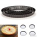Non-Stick Quiche Pan Fluted Tart Flan Pan Flan Tin with Loose Base 10”/8”(8'') - B07FPH8MFY